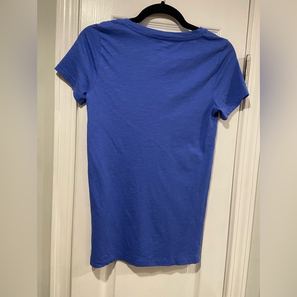 NWOT J. Crew Size XS Blue Slub Tee Shirt V Neck Short Sleeve Lightweight - Picture 7 of 12